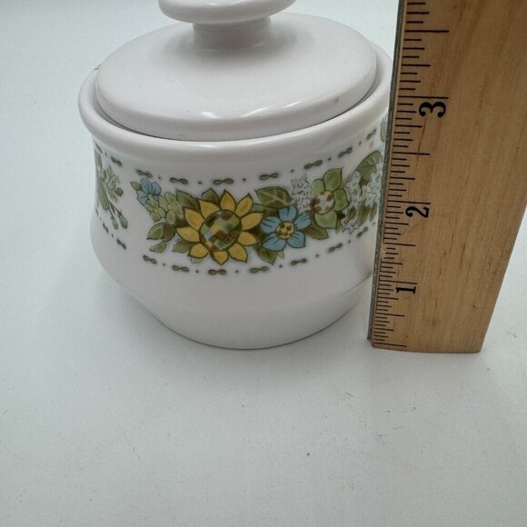 Vintage Noritake Springfield Progression China Sugar Bowl, Lid, Floral Sunflower - Picture 8 of 9